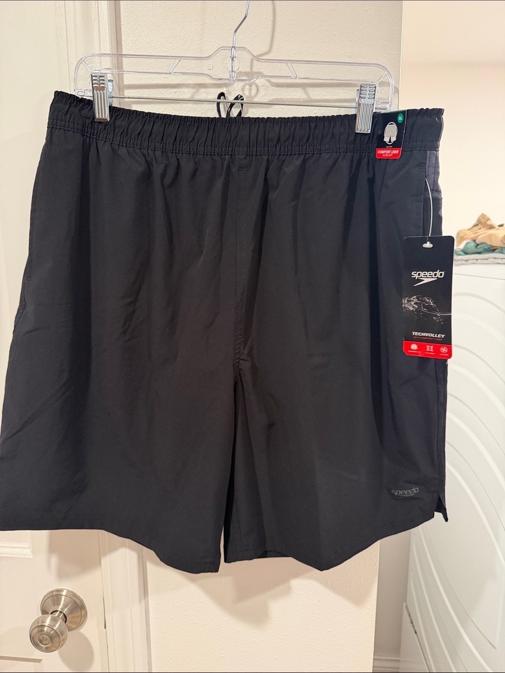 Speedo Men’s Black Short with Drawcord